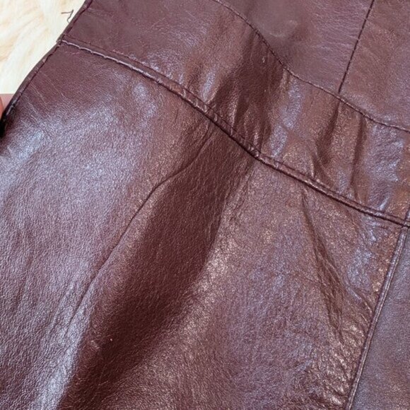 Gassy Jack Gabriel Levy Vintage 70's Maroon Oxblood Leather Blazer Jacket - Picture 11 of 13